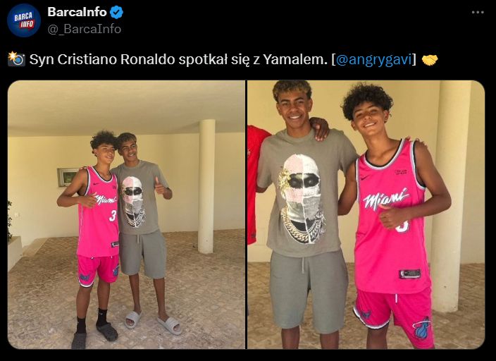 SPOTKANIE Yamala z synem Cristiano Ronaldo! :D